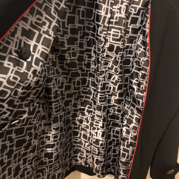 MarCona NWOT Black Peacoat w contrasting liner - Picture 4 of 8